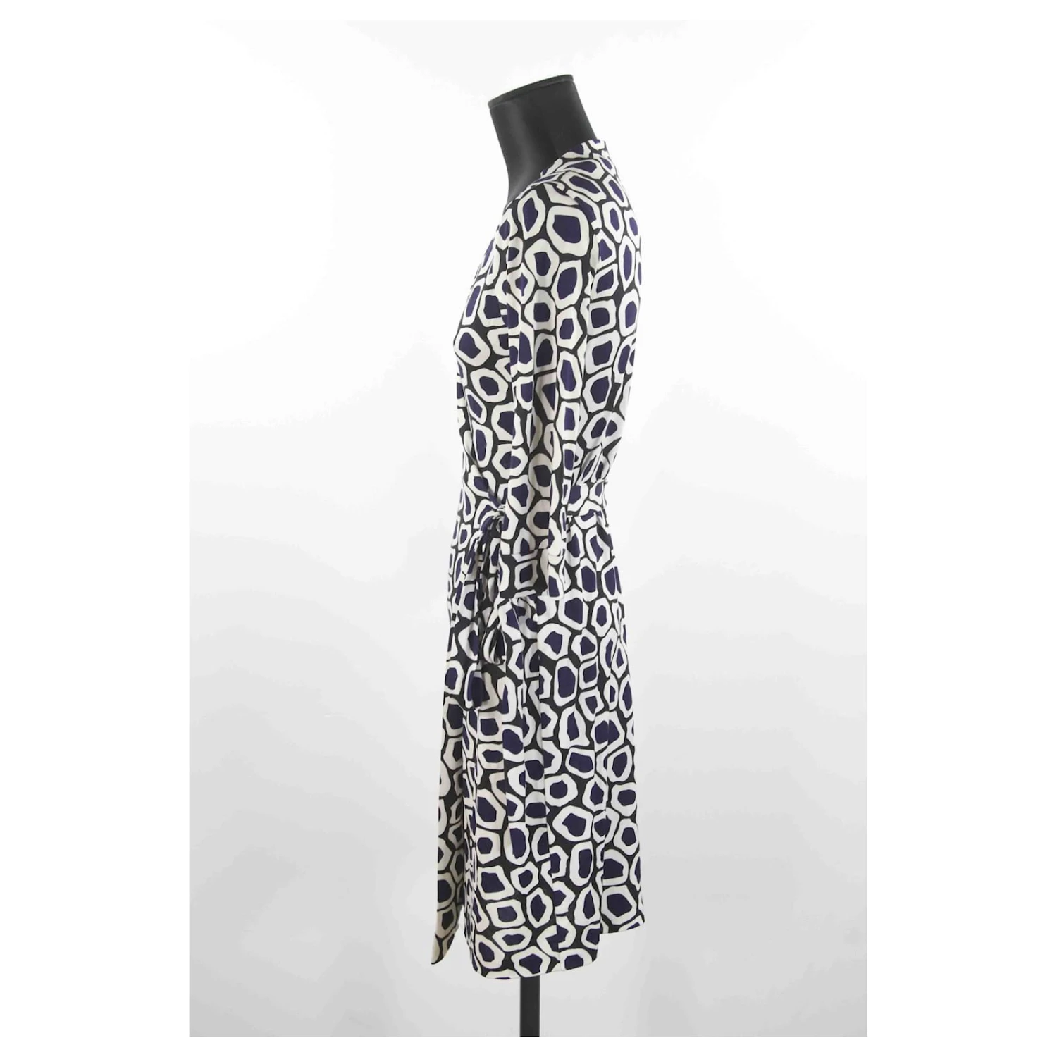 Robe Diane Von Furstenberg 38 Bleu – Image 2