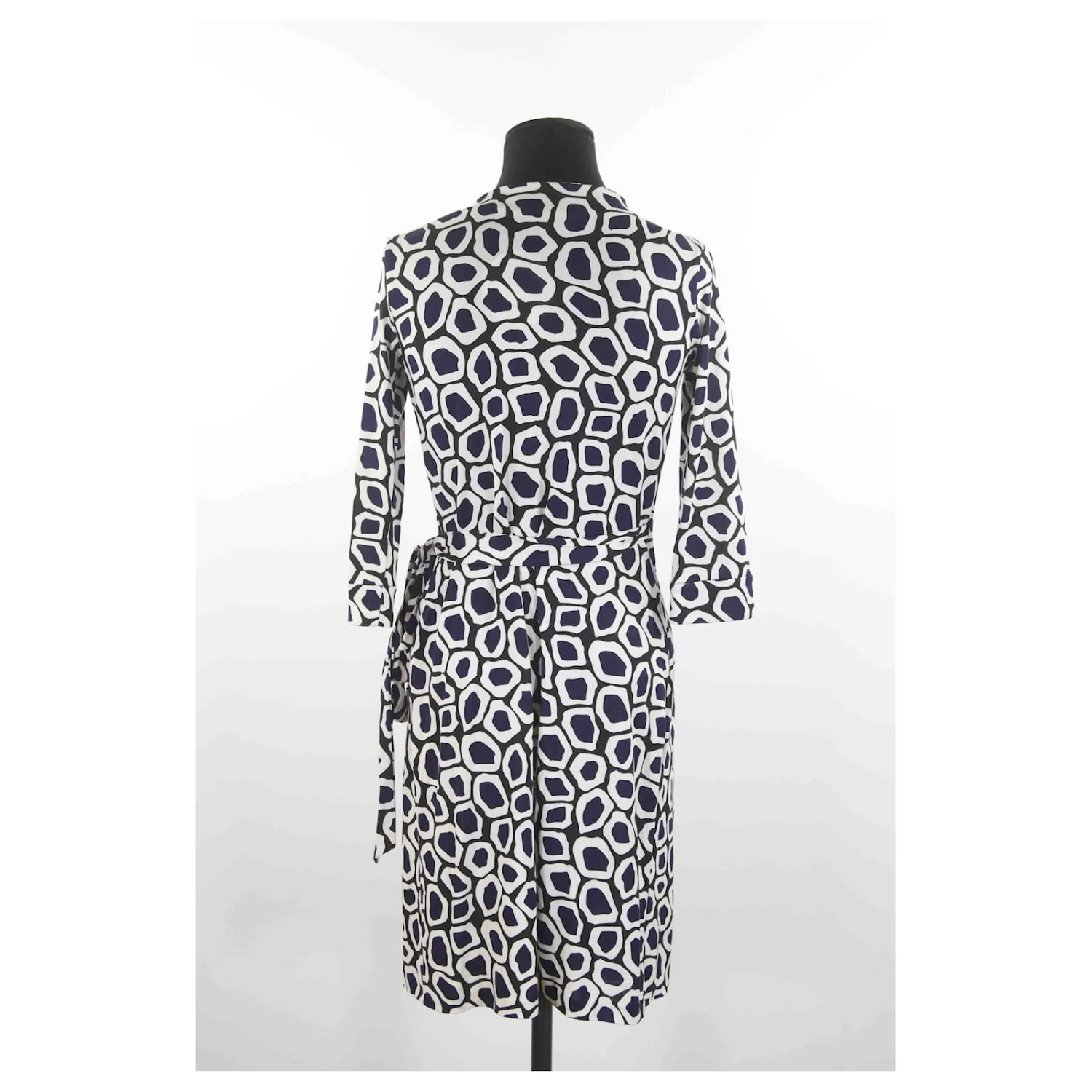 Robe Diane Von Furstenberg 38 Bleu – Image 3