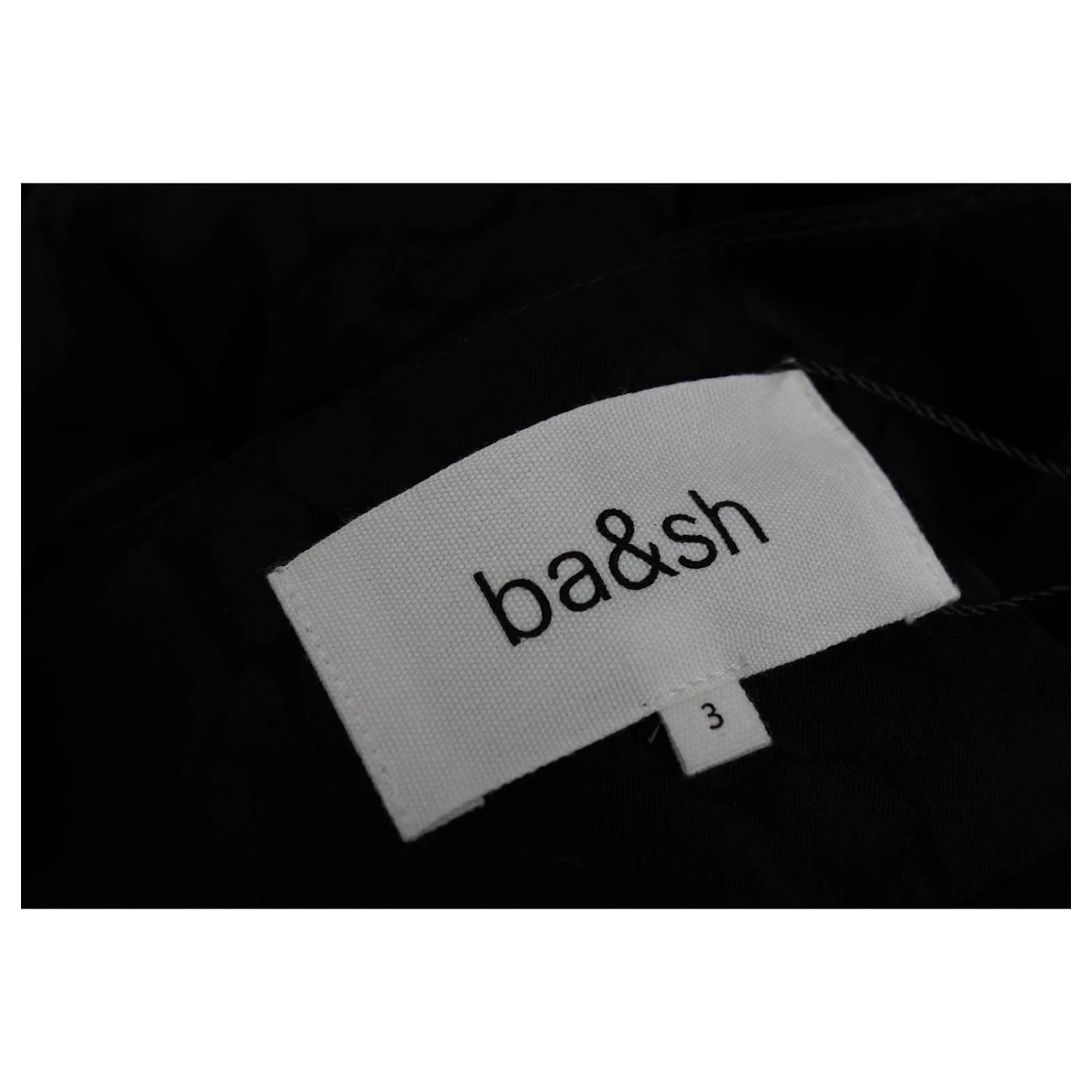 Ba&Sh Robe Viscose Noire à Boutons – Image 5