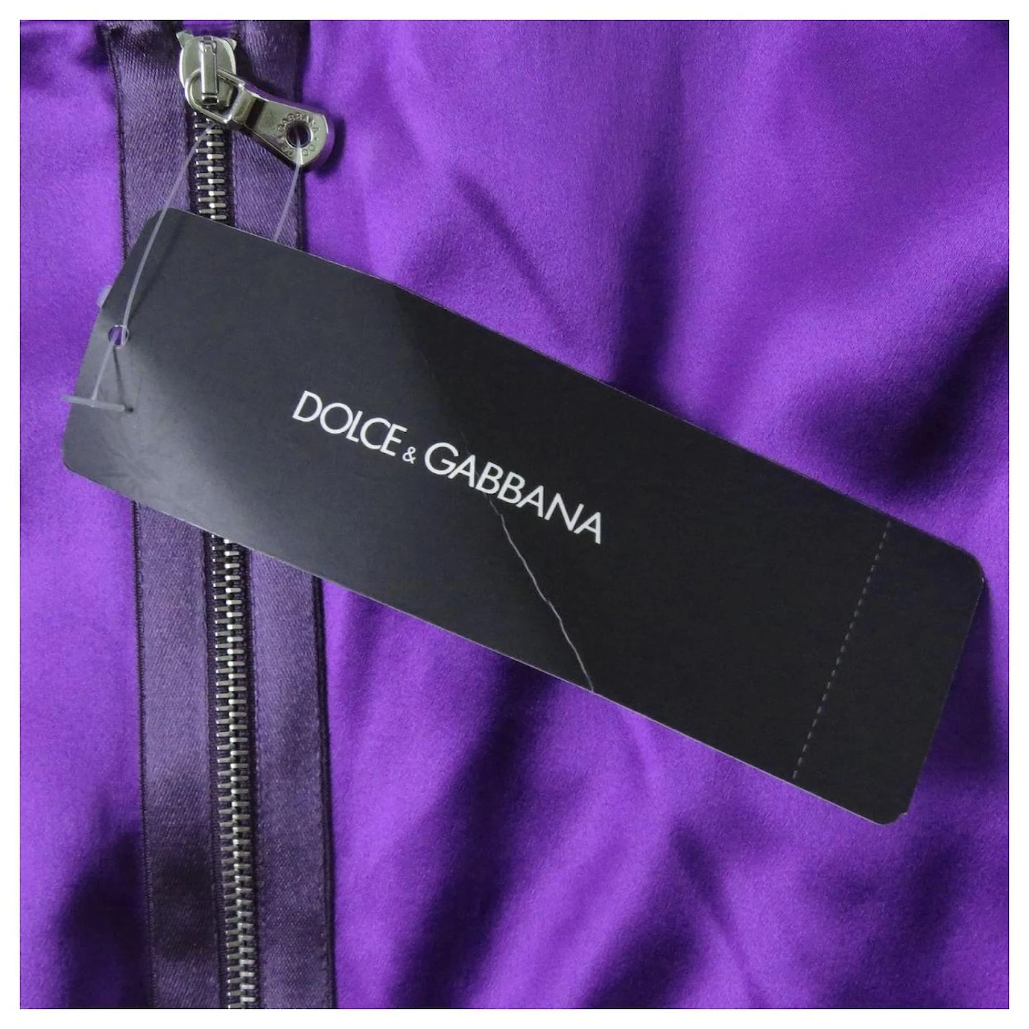 *Robe Longue En Soie Violette Dolce & Gabbana – Image 3