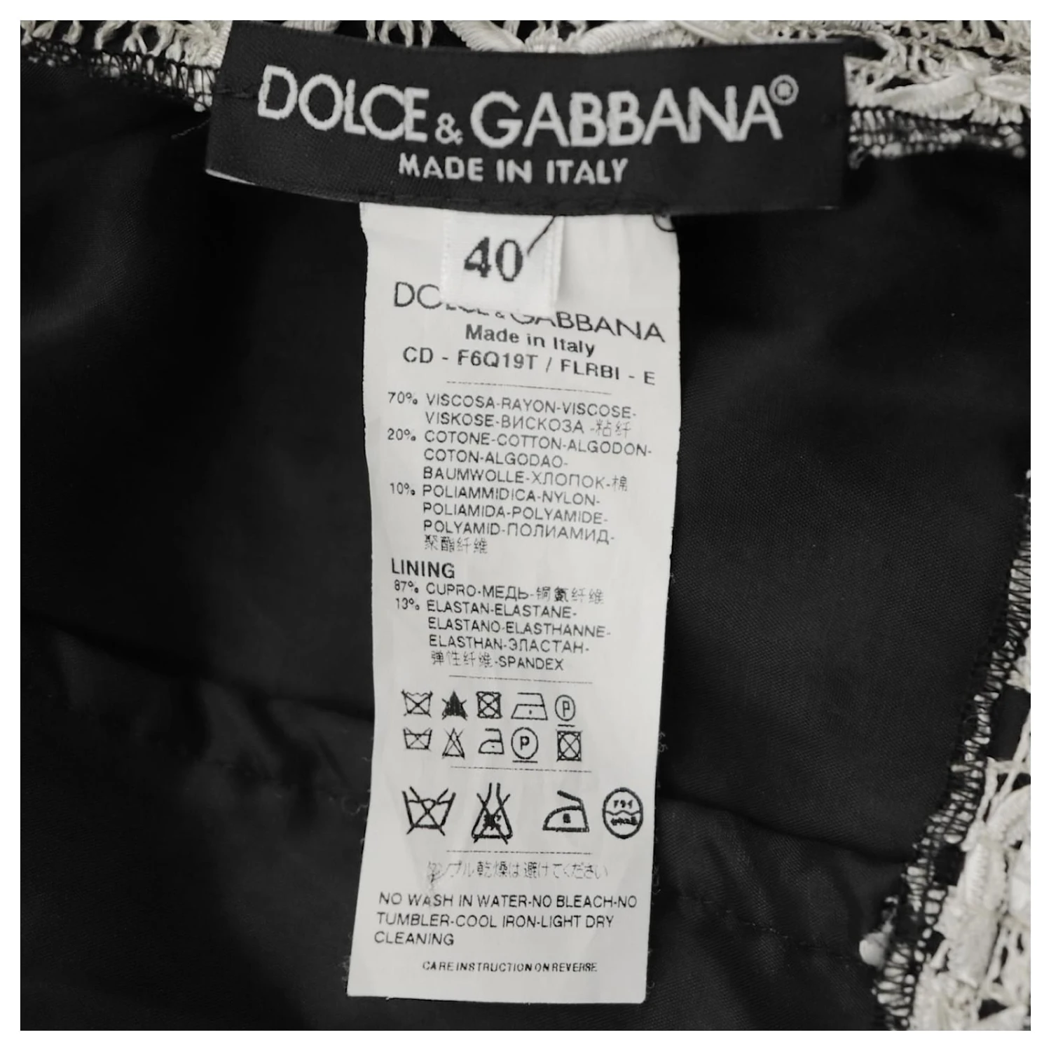 *Robe Sans Manches à Fleurs Dolce & Gabbana Noir Blanc – Image 3