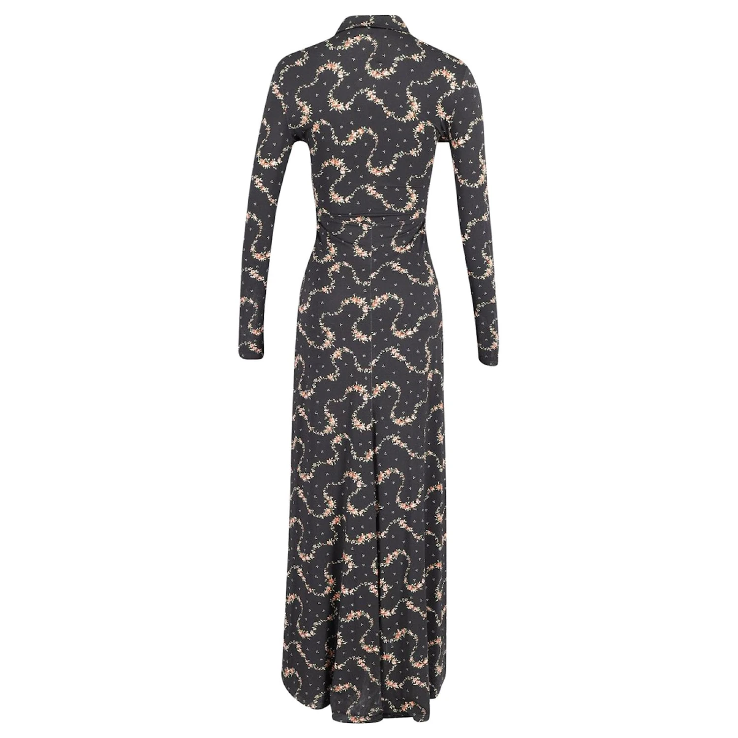 Paco Rabanne Robe Longue En Jersey à Imprimé Floral En Viscose Noire – Image 2