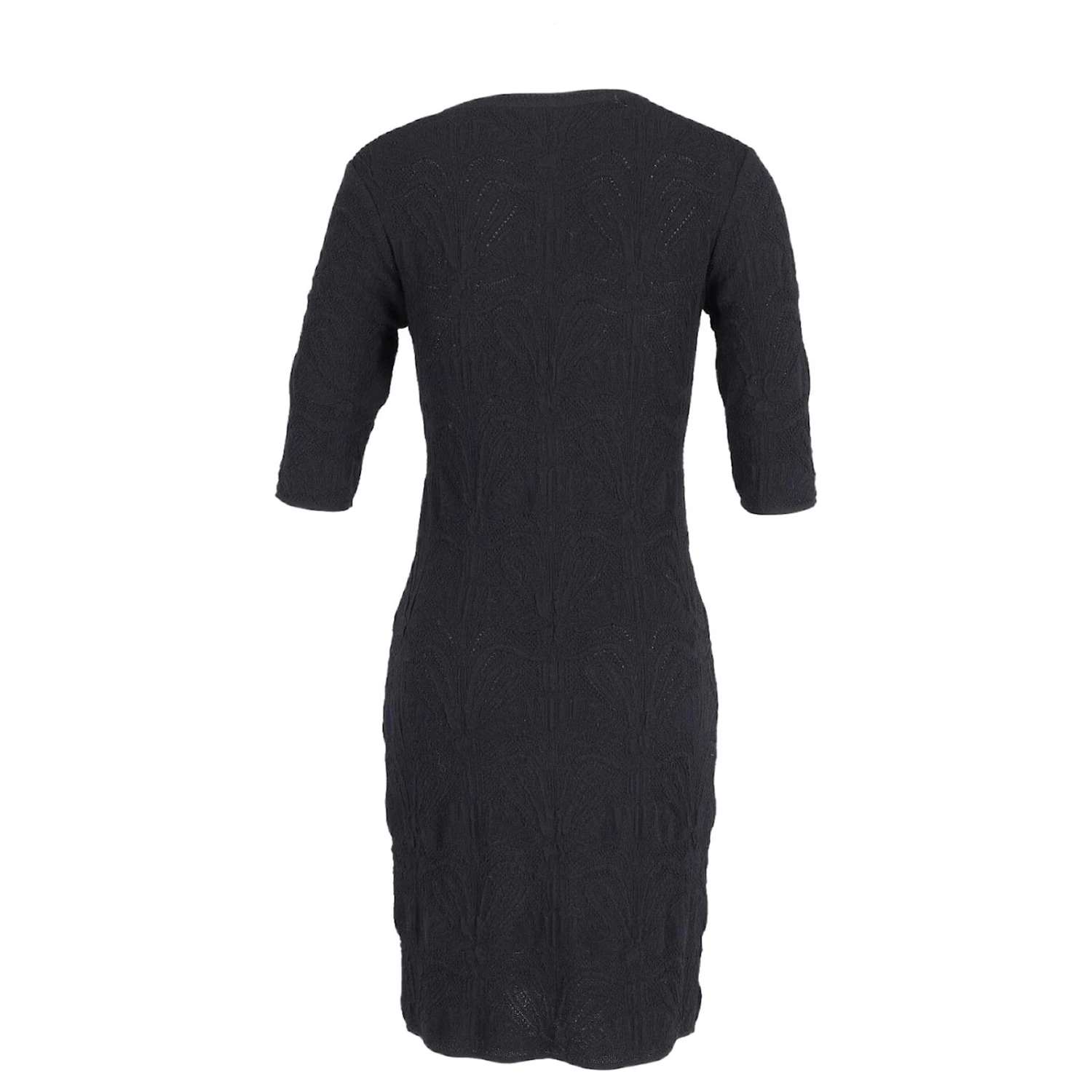 Robe Fourreau En Dentelle Missoni En Laine De Coton Noire – Image 3