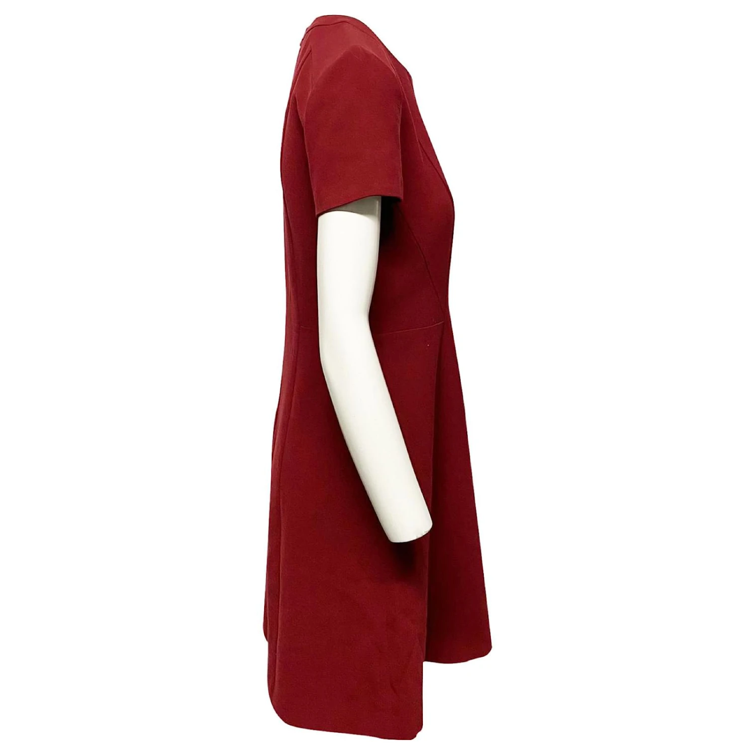 Hugo Boss Robe Fourreau Boss En Laine Bordeaux – Image 2