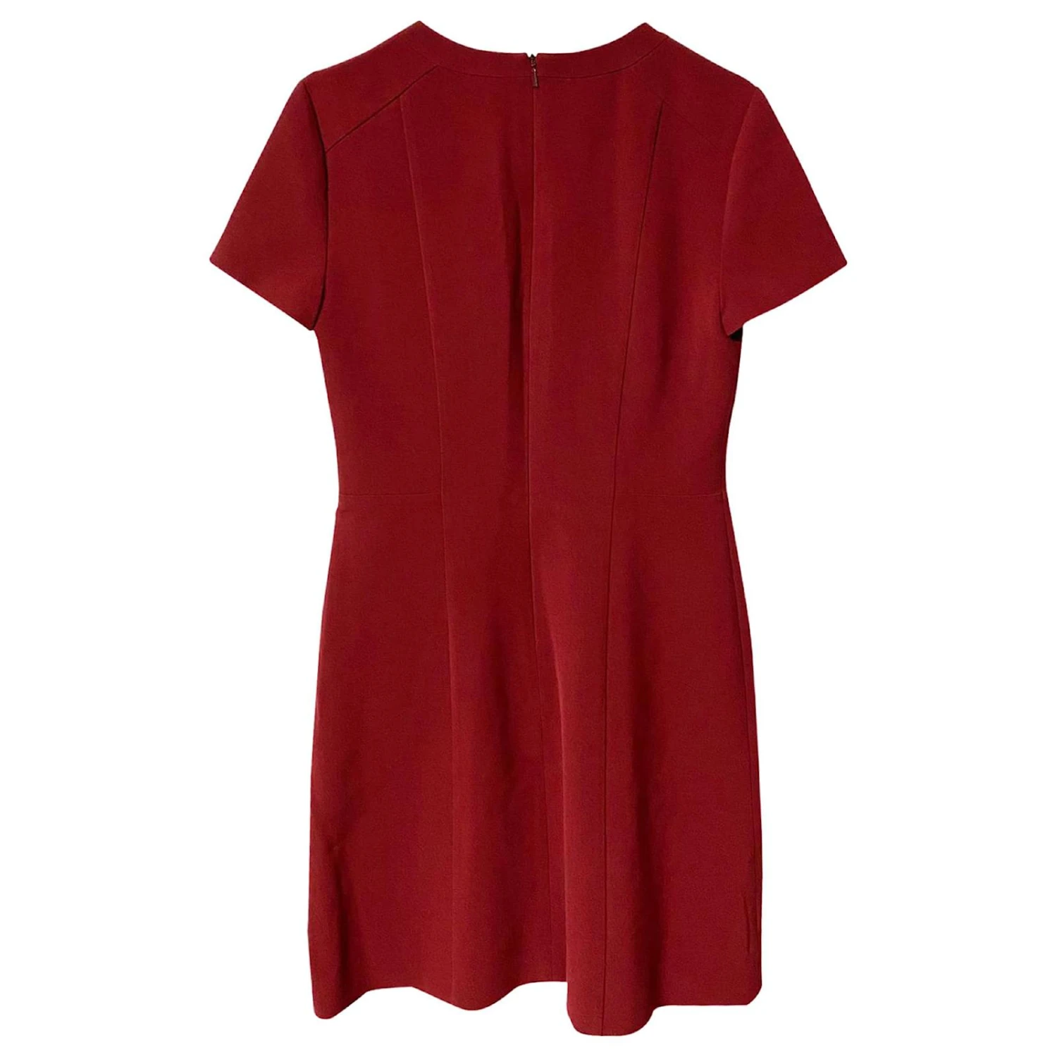 Hugo Boss Robe Fourreau Boss En Laine Bordeaux – Image 5