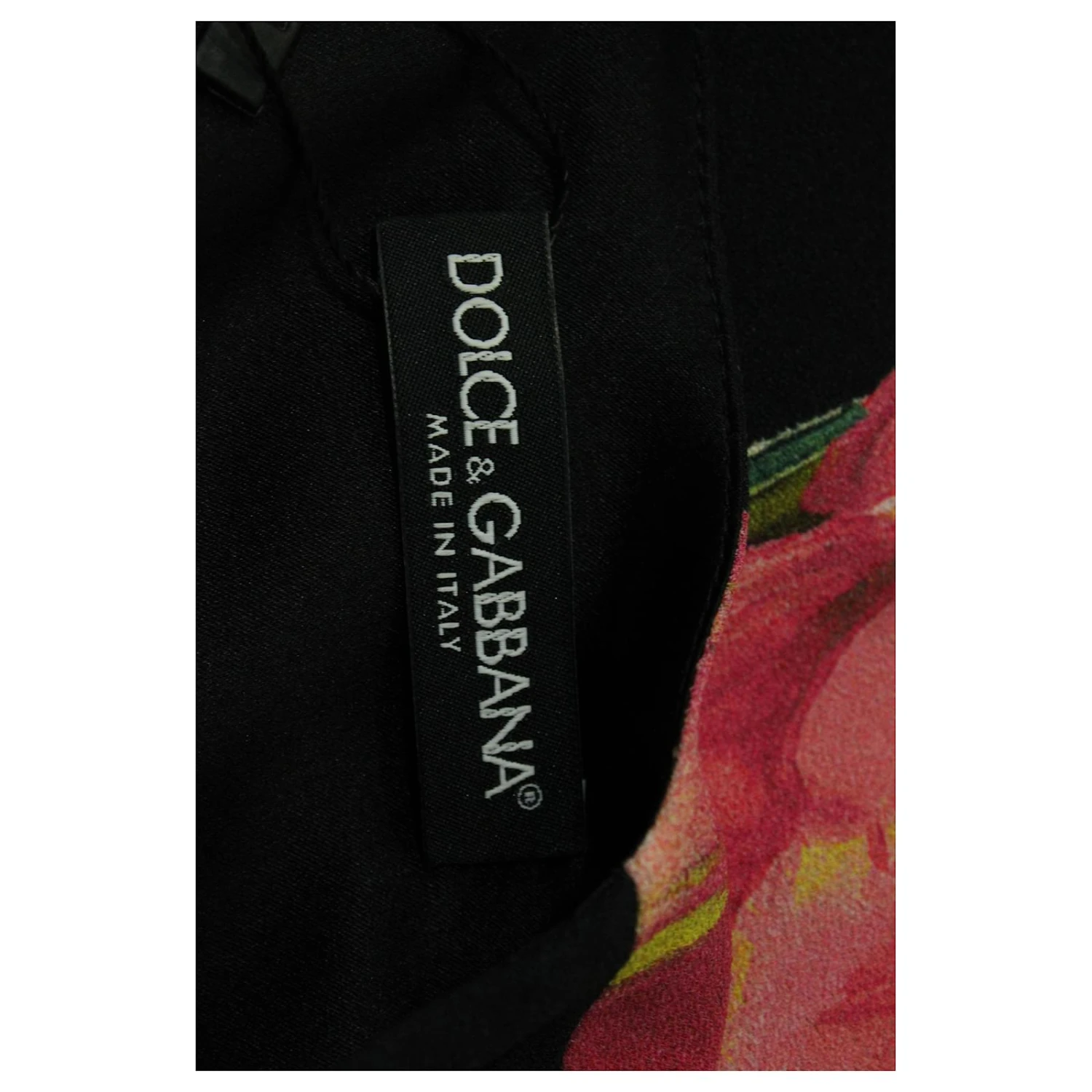 Dolce & Gabbana Robe Droite à Imprimé Tulipe En Viscose Noire – Image 4