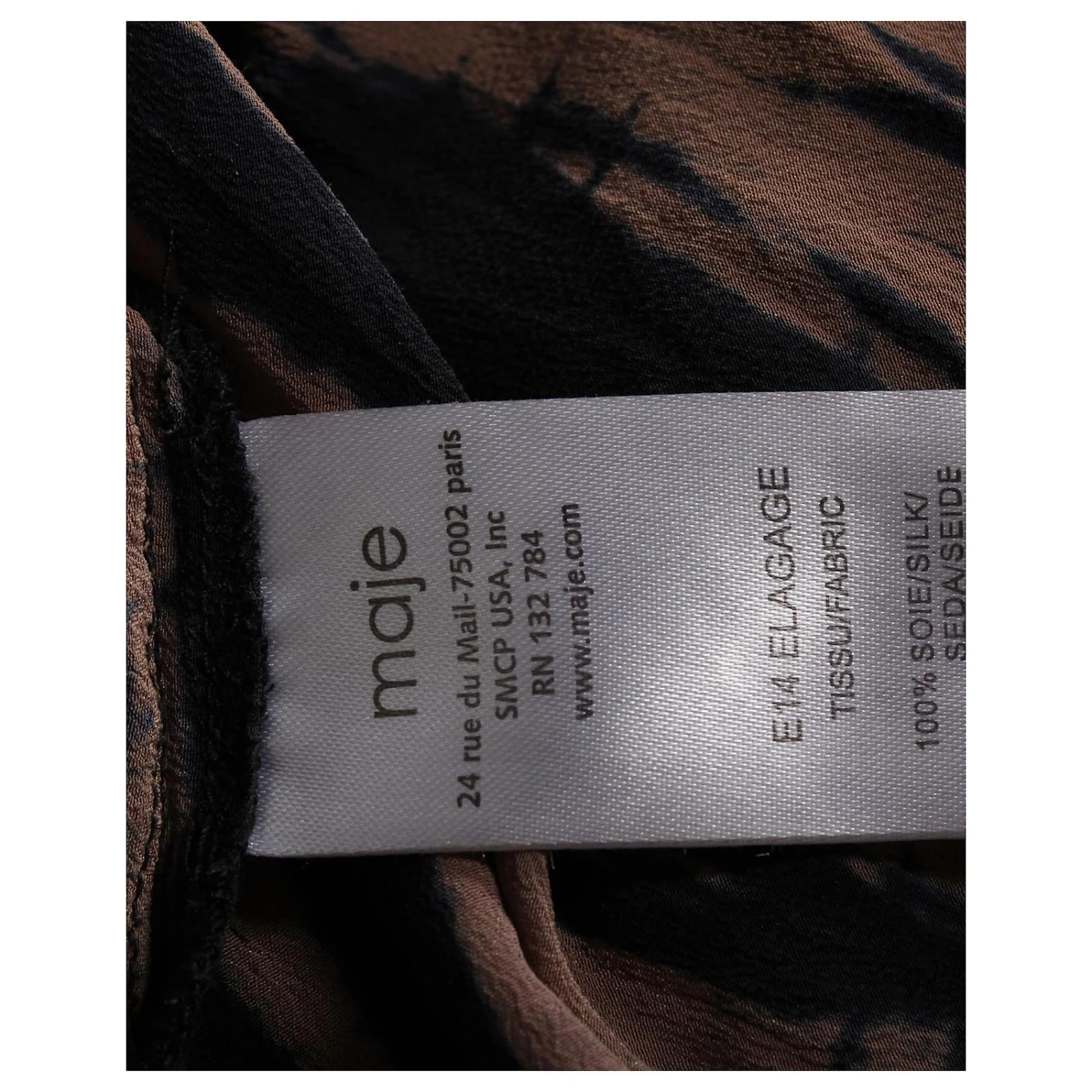 Maje Robe Maxi Bustier Tie Dye En Soie Multicolore – Image 5