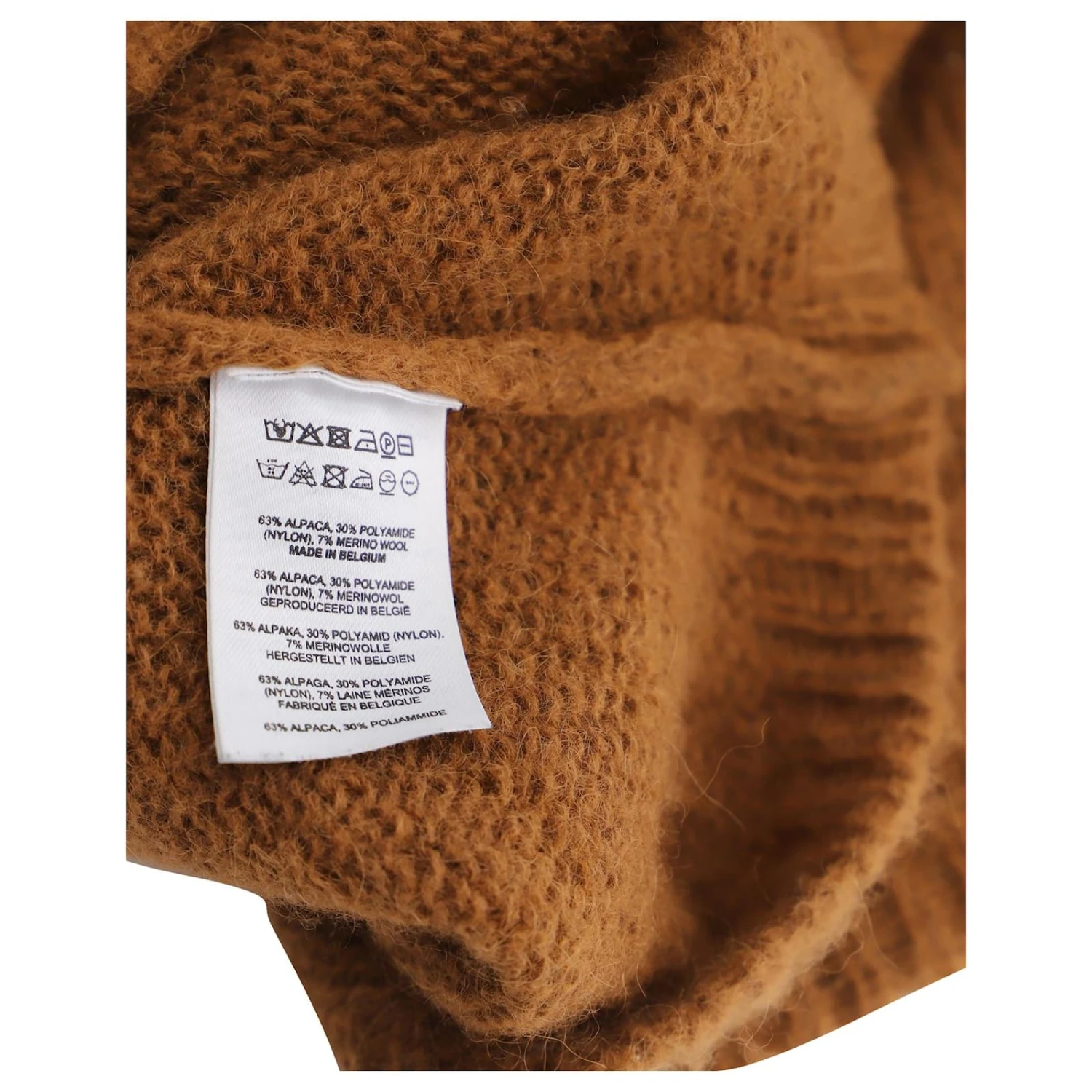 Dries Van Noten Robe à Nuisette Tricotée En Laine D'Alpaga Marron – Image 5