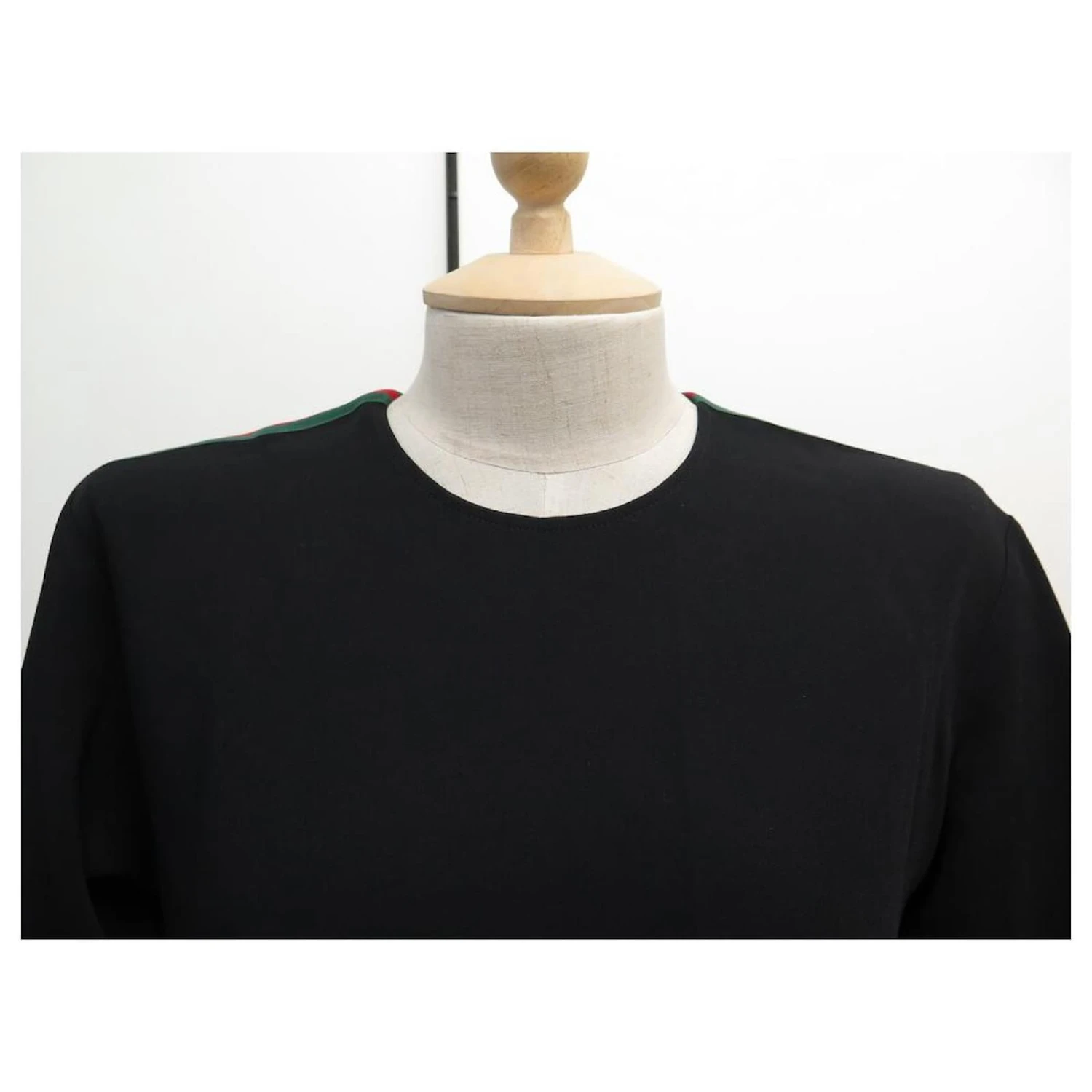 NEUF ROBE GUCCI BANDES WEB 528977 36 S VISCOSE NOIR NEW BLACK DRESS – Image 2