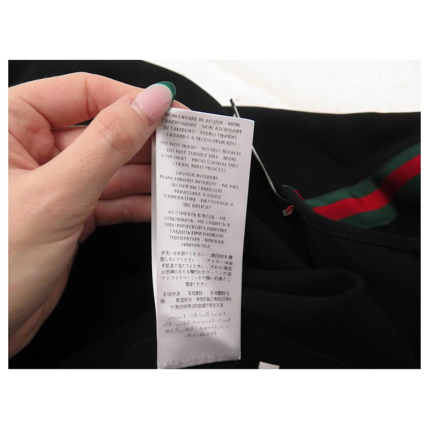 NEUF ROBE GUCCI BANDES WEB 528977 36 S VISCOSE NOIR NEW BLACK DRESS – Image 7