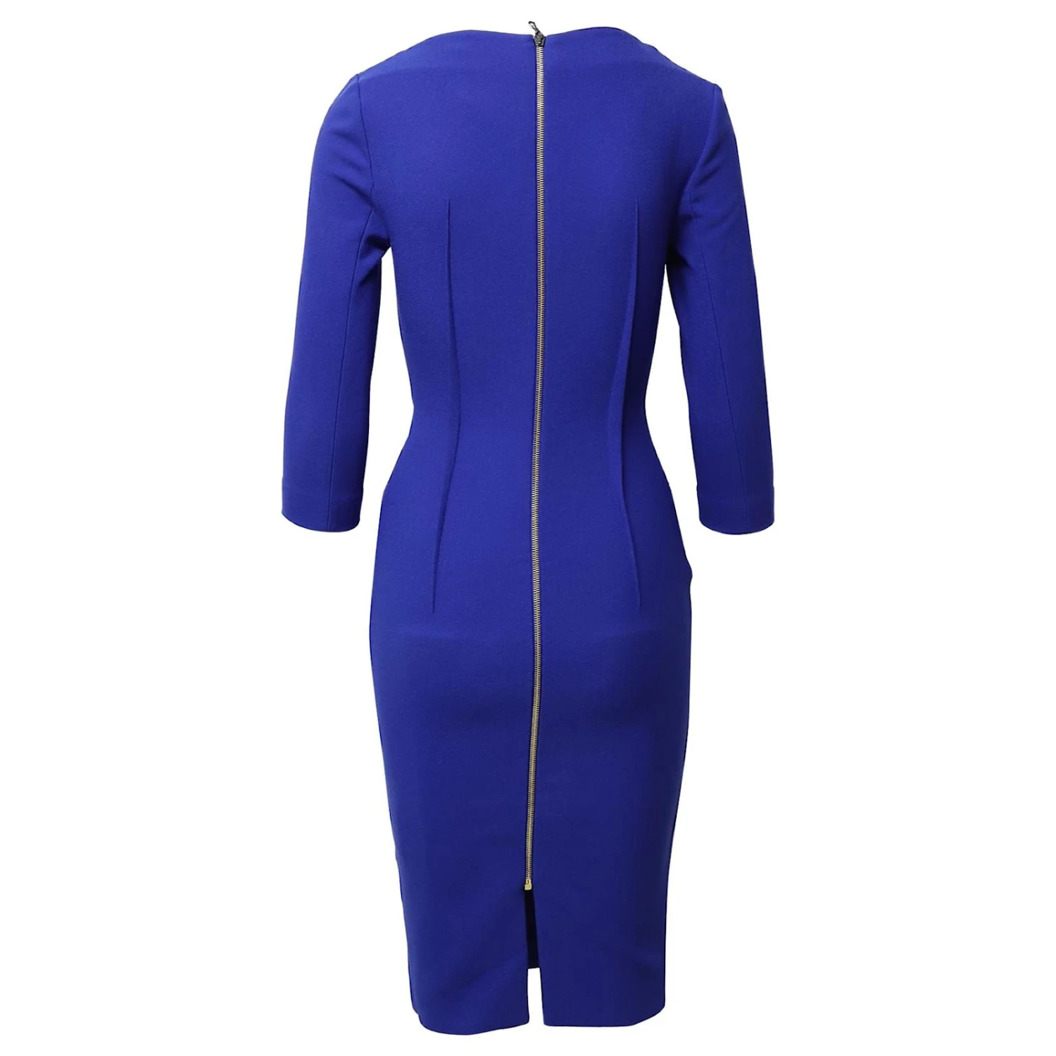 Roland Mouret Robe Fourreau Hisley à Manches Quart En Polyester Bleu Roi – Image 3