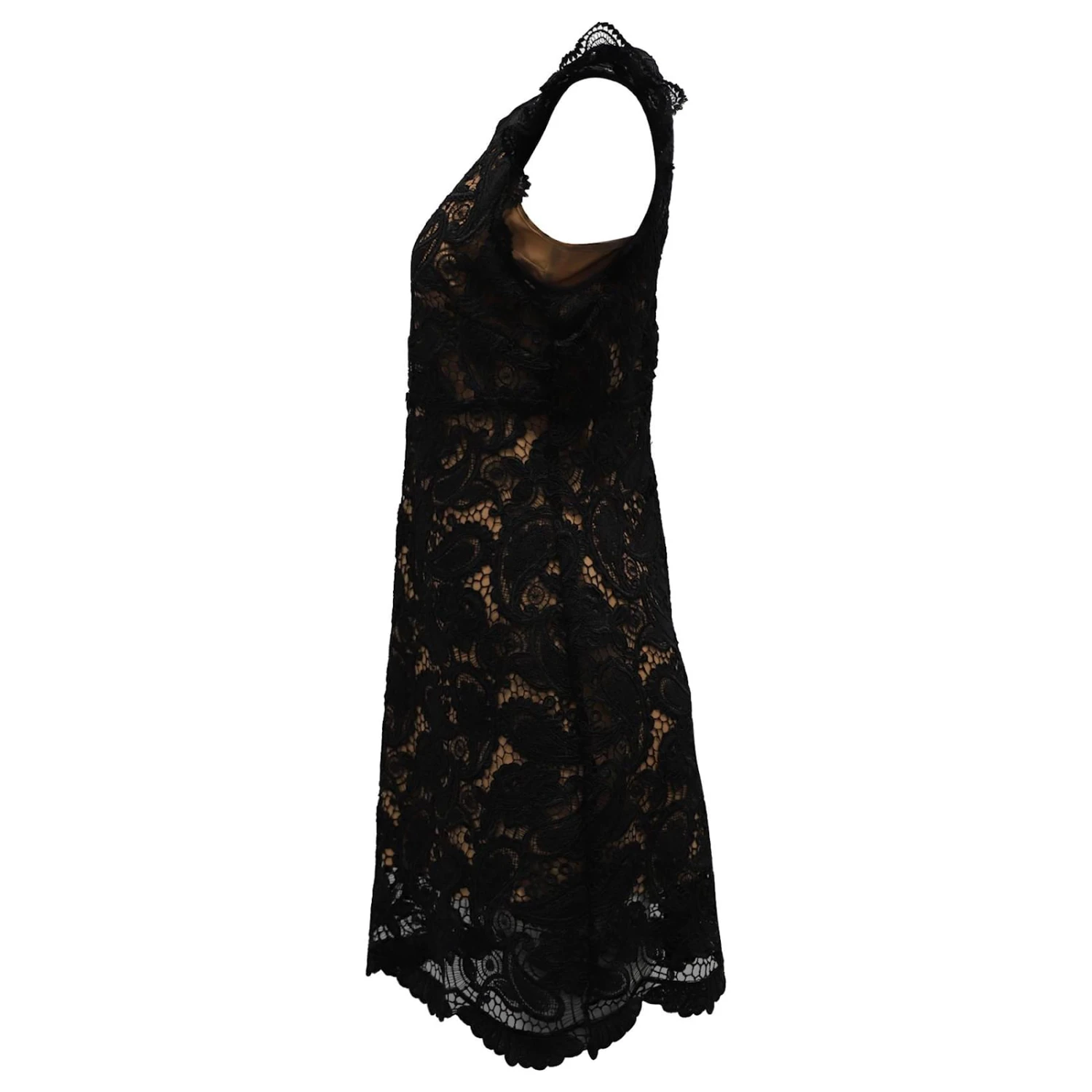 Michael Kors Mini Robe Sans Manches En Dentelle En Polyester Noir – Image 2