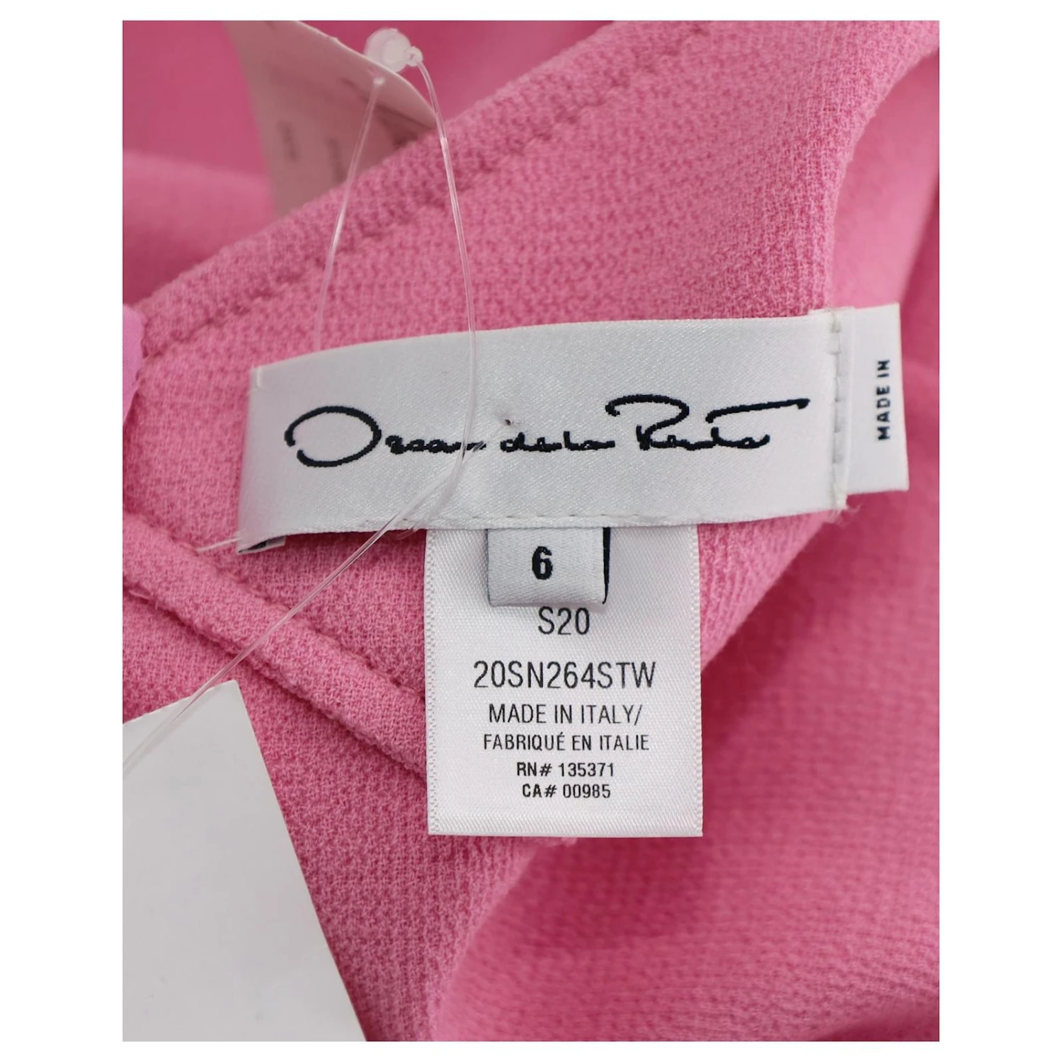 Oscar De La Renta Robe Mi-longue Ceinturée à Mancherons En Laine Vierge Rose – Image 4