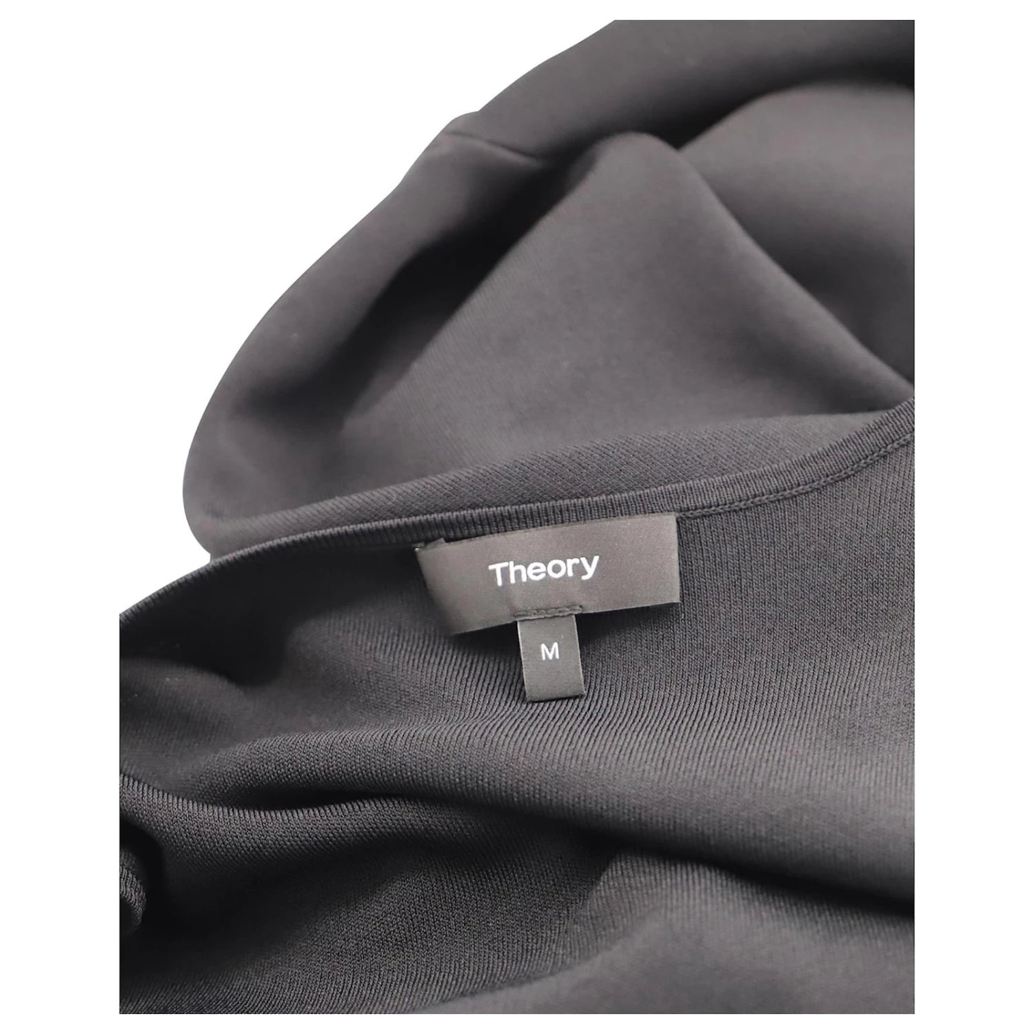 Robe Mi-longue Theory Avec Jupe à Empiècements En Rayonne Noire – Image 4