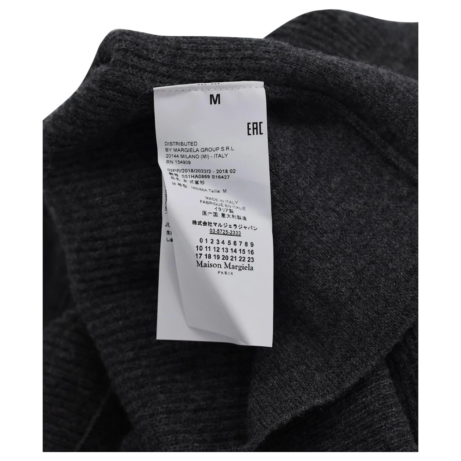 Maison Martin Margiela Maison Margiela Robe Pull à Col Roulé En Laine Grise – Image 5