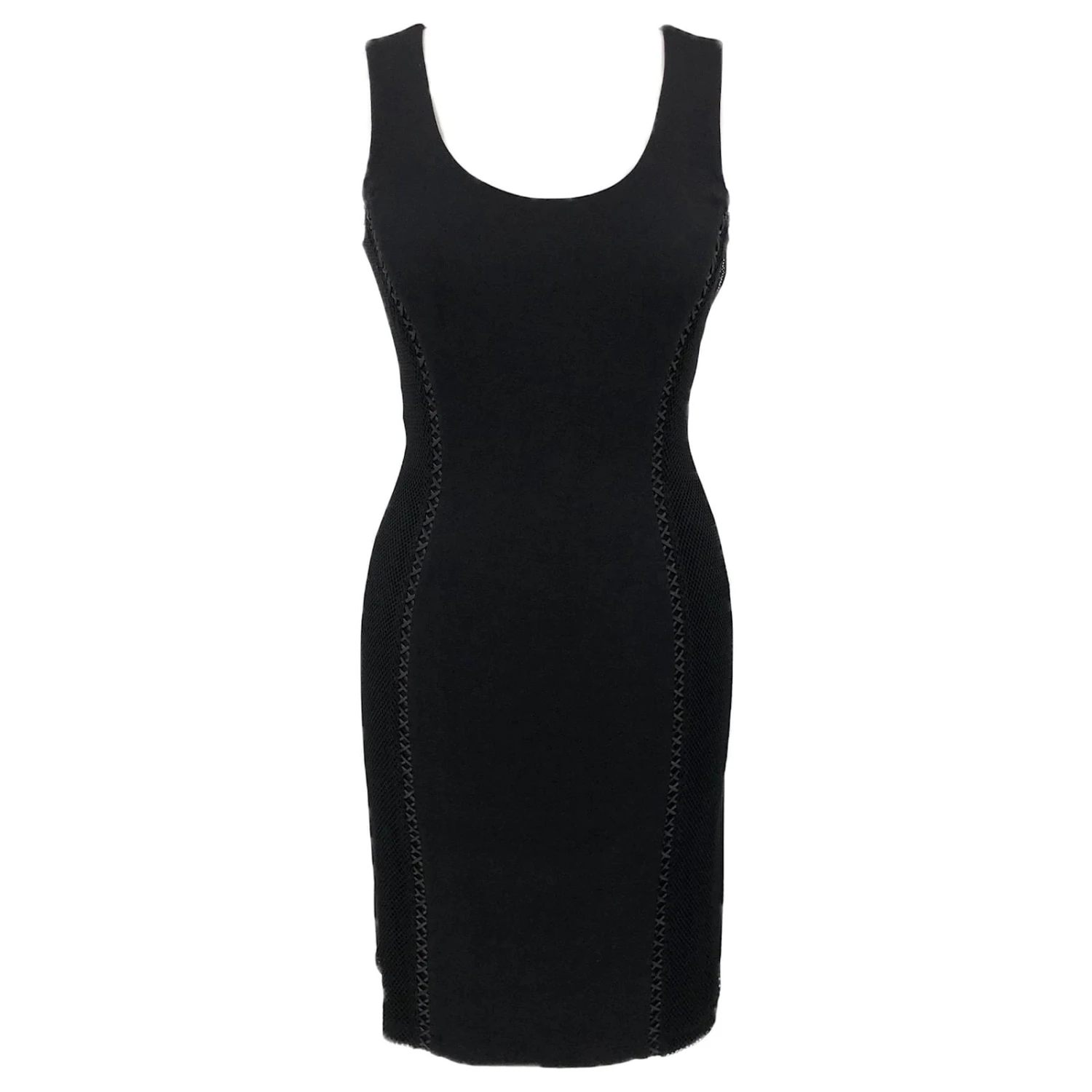 Autre Marque Alice By Temperley Robe Ajustée En Noir Avec Des Côtés Croisés