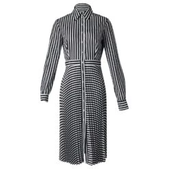 Altuzarra Robe Chemise Rayée à Manches Longues En Polyester Multicolore