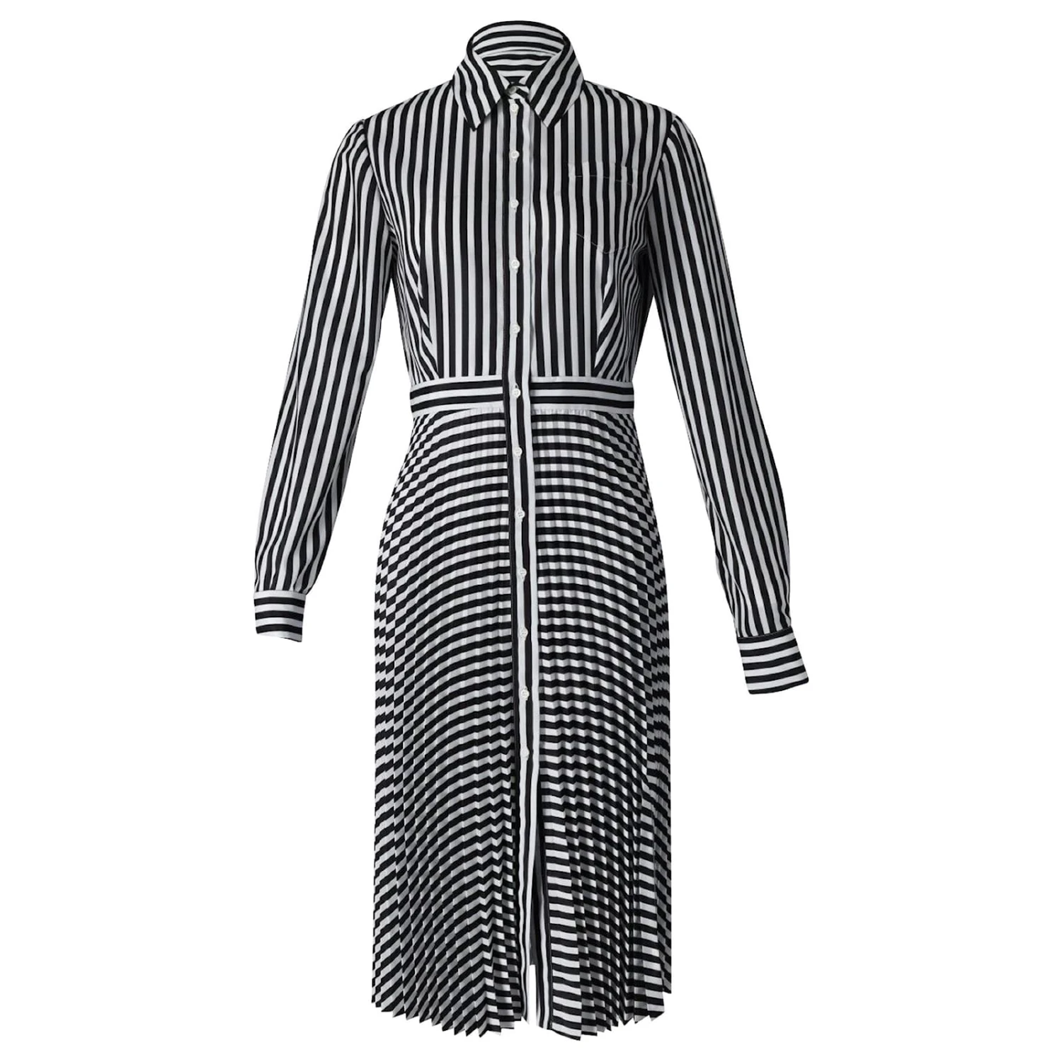 Altuzarra Robe Chemise Rayée à Manches Longues En Polyester Multicolore