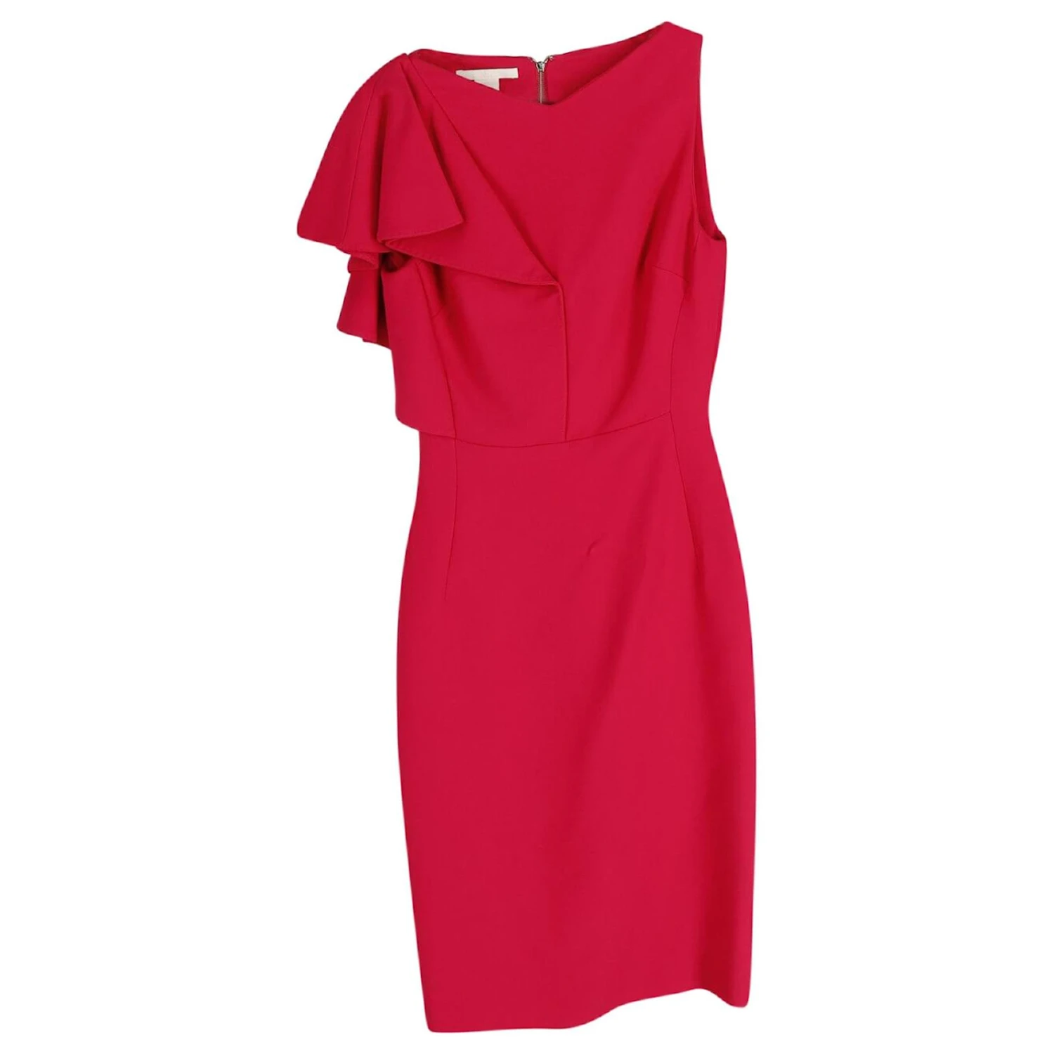 Autre Marque Antonio Berardi Robe Asymétrique à Manches Volantes En Viscose Rose