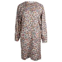 Chloé Chloe Robe à Manches Longues à Imprimé Léopard En Viscose Multicolore à Imprimé Animal