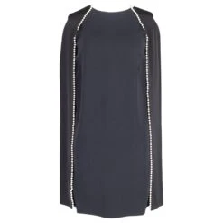 Robe Cape Ornée De Perles Mulberry En Polyester Noir