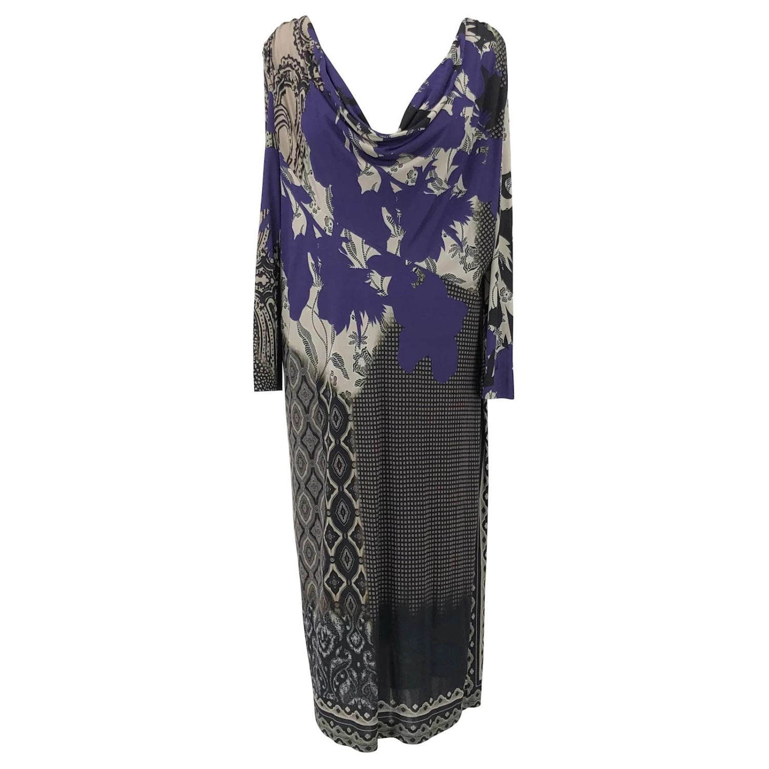 Robe Etro En Imprimé Géométrique Violet à Manches Longues
