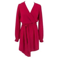 Diane Von Furstenberg Robe Portefeuille DVF En Soie Rouge