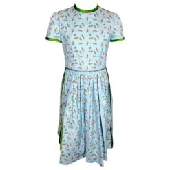 Robe Prada à Imprimé Cactus & Sombrero Sur Coton Bleu