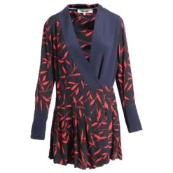 Diane Von Furstenberg Mini Robe Kimono En Soie Multicolore