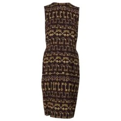 Dolce & Gabbana Robe Fourreau à Imprimé Clé En Viscose Marron