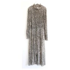 Isabel Marant Etoile Robe Longue Imprimée Daloa Noir Écru