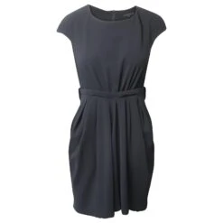 Maje Mini Robe Mancherons En Polyester Noir