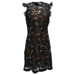 Michael Kors Mini Robe Sans Manches En Dentelle En Polyester Noir