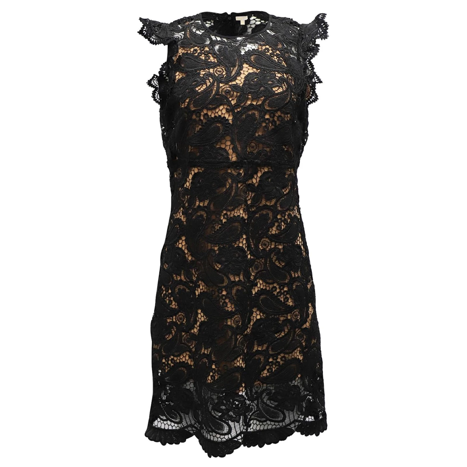 Michael Kors Mini Robe Sans Manches En Dentelle En Polyester Noir