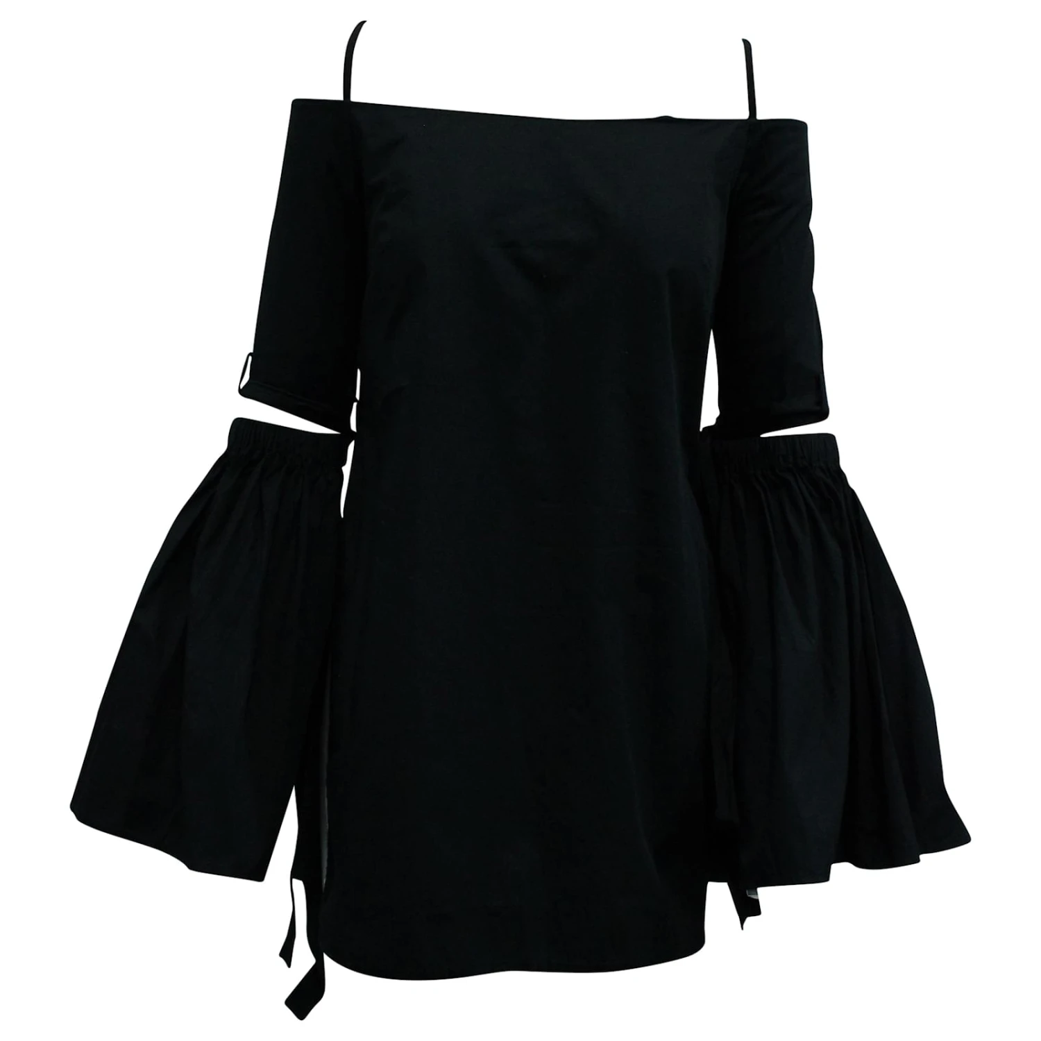 Mini Robe Ellery à épaules Dénudées En Coton Noir