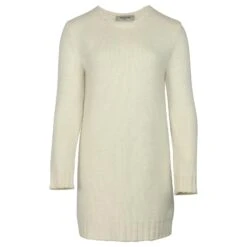 Robe En Maille Valentino En Cachemire Crème Blanc Écru