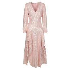 Stella Mc Cartney Robe Asymétrique à Imprimé Animal Stella McCartney Rose