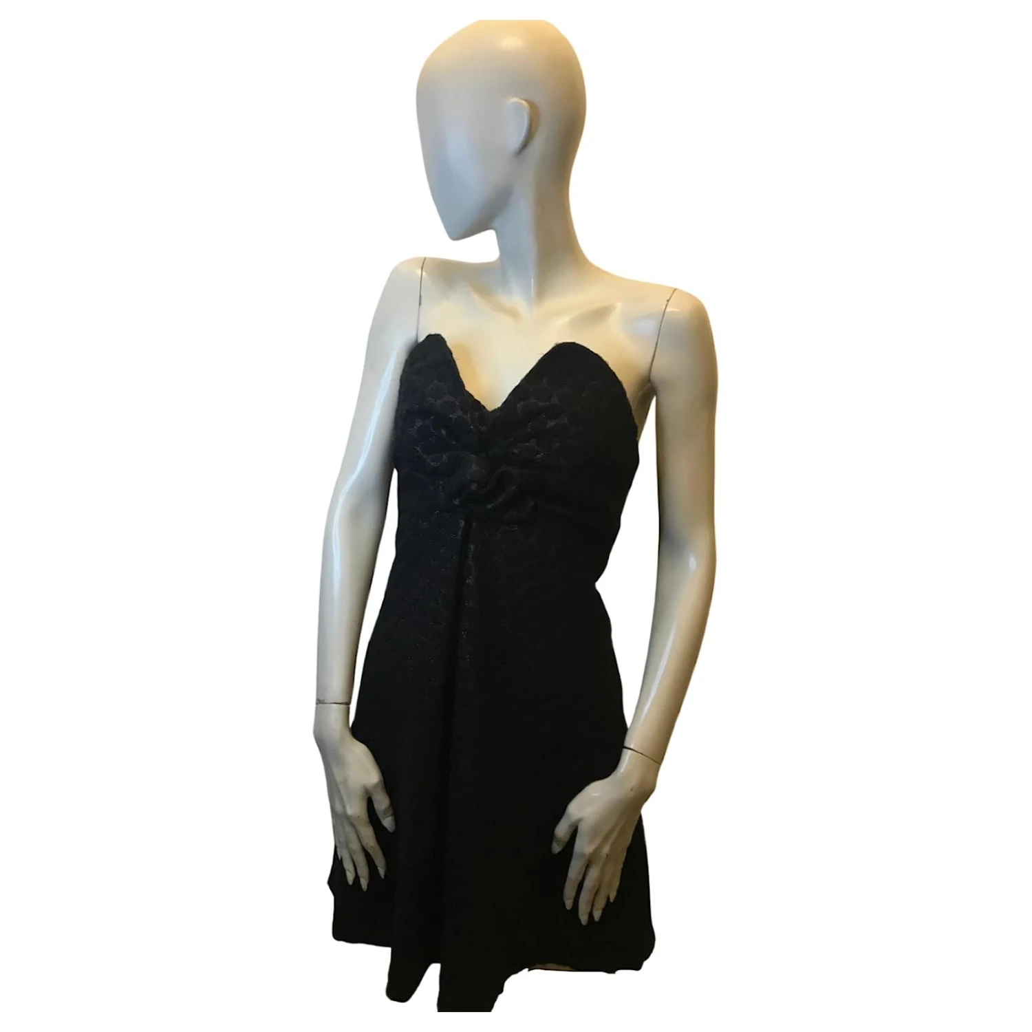 Tara Jarmon Robe Bustier En Laine Mélangée Noir