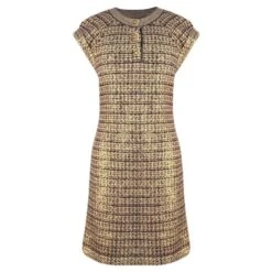 Chanel Robe CC Bijou Boutons Multicolore