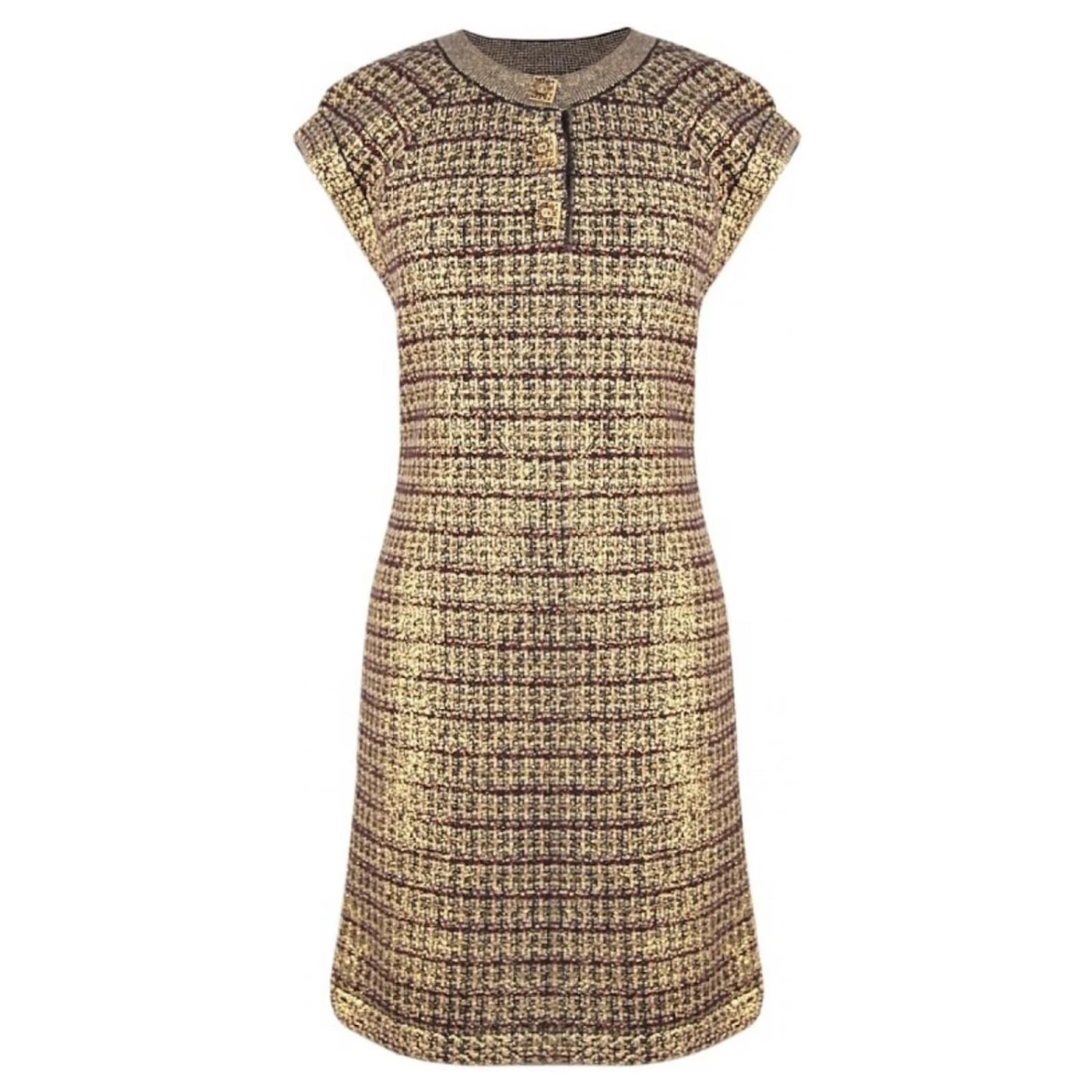 Chanel Robe CC Bijou Boutons Multicolore