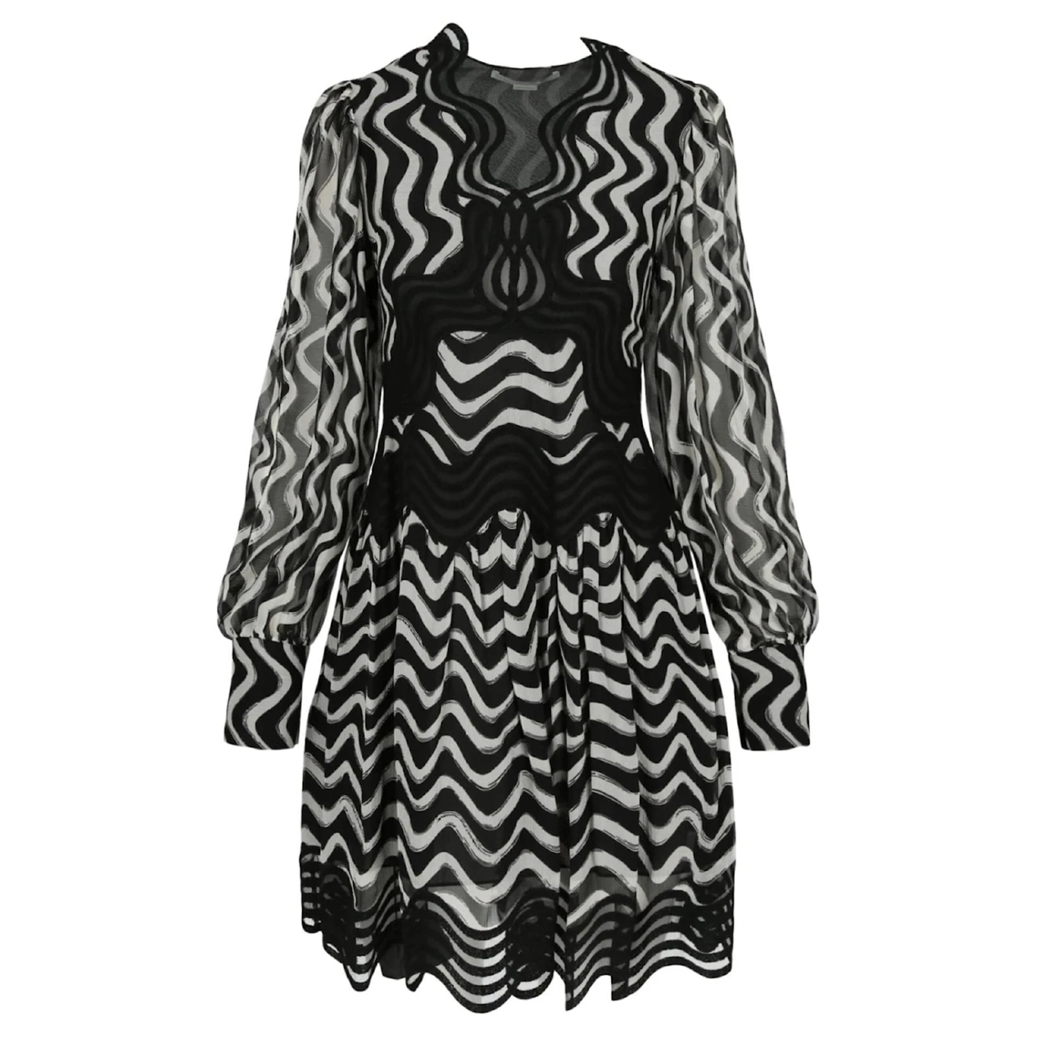 Stella Mc Cartney Robe En Soie à Manches Longues Stella McCartney Métallisé