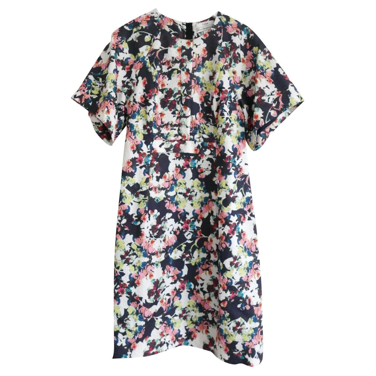 Erdem Robe En Soie Mélangée à Imprimé Floral Cliona Multicolore