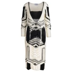 GIANFRANCO FERRE Gianfranco Ferré Robe Fourreau Perlée à Manches Longues Multicolore