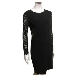 Diane Von Furstenberg Robe Illusion En Dentelle DvF India Noir