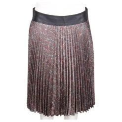 Karen Millen Robe Jupe Plissée Imprimée Marron