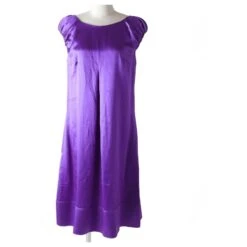 *Robe Longue En Soie Violette Dolce & Gabbana