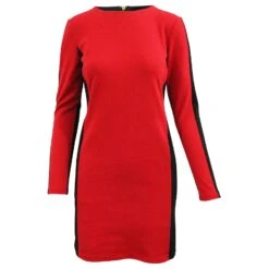 Michael Kors Robe Noire Et Rouge
