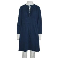 Autre Marque Robe Nouée à Volants Bleue