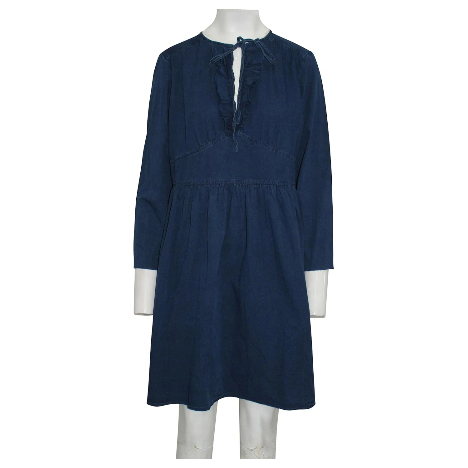 Autre Marque Robe Nouée à Volants Bleue