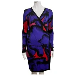 Diane Von Furstenberg Robe Portefeuille En Laine DvF Leandra Multicolore